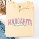 XXL Butter Margarita Social Club Beach Ready Sunshine Summer Fun Floral Motif Comfort Colors Tee