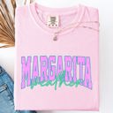 Large Blossom Light Pink Margarita Weather Beach Ready Vacation Sunshine Summer Fun Floral Pastel Comfort Colors Tee