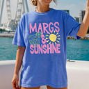 Large Flo Blue Margs and Sunshine Margaritas Beach Ready Vacation Sunshine Summer Fun Comfort Colors Tee