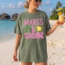 Medium Moss Dark Green Margs and Sunshine Margaritas Beach Ready Vacation Sunshine Summer Fun Comfort Colors Tee