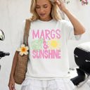 XL White Margs and Sunshine Margaritas Beach Ready Vacation Sunshine Summer Fun Comfort Colors Tee
