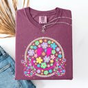  Pastel Retro Smiley Face Bolts Beach Ready Vacation Sunshine Summer Fun Comfort Colors Tee
