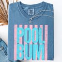 Medium Blue Jean Pool Bum Beach Ready Vacation Sunshine Summer Fun Edition Collection Comfort Colors Tee