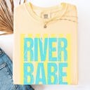 Large Butter River Babe Beach Ready Vacation Sunshine Summer Fun Coastal Vibes Comfort Colors Tee