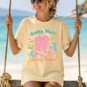  Salty Hair, Sandy Boots, Cowboy Beach Ready Vacation Sunshine Summer Fun Comfort Colors Tee