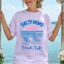 XXXL Orchid Light Purple Salty Moms Beach Club Beach Ready Vacation Sunshine Summer Fun Comfort Colors Tee