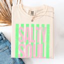  Salty Soul Beach Club Beach Ready Vacation Sunshine Summer Fun Comfort Colors Tee