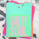 Small Island Reef Green Salty Soul Beach Club Beach Ready Vacation Sunshine Summer Fun Comfort Colors Tee