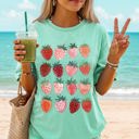 Large Island Reef Green Strawberries Summer Festival Beach Ready Sweet Fruit Celebration Comfort Colors Tee