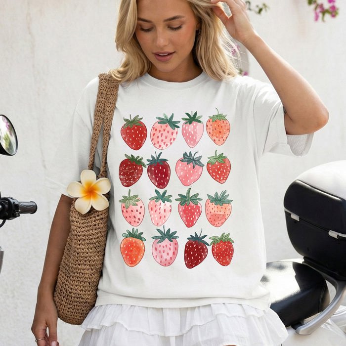 Strawberries Summer Festival Beach Ready Sweet Fruit Celebration Comfort Colors Tee