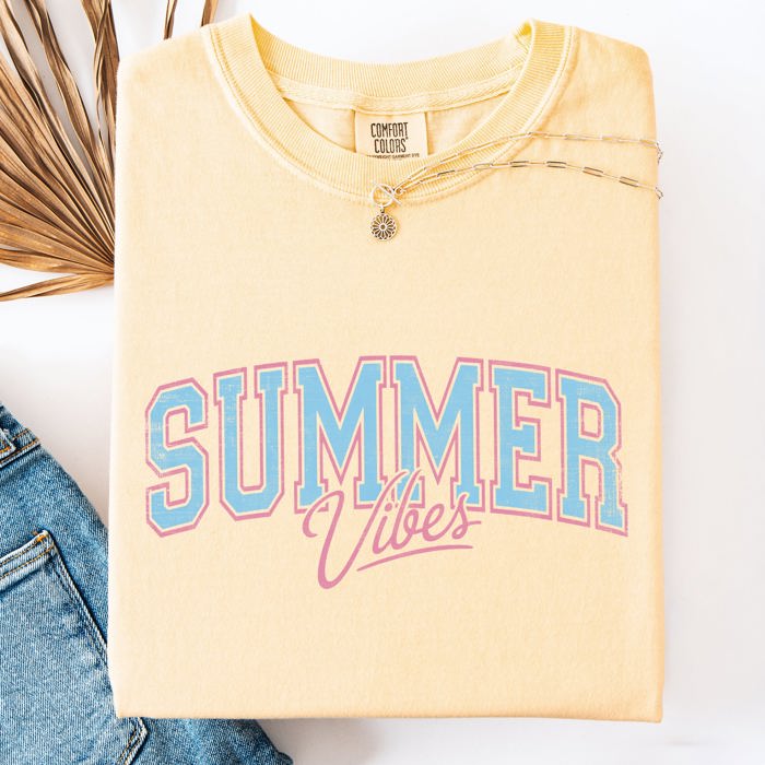 Summer Vibes Beach Ready Vacation Sunshine Summer Fun All Day Comfort Colors Tee