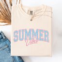 Medium Ivory Cream Summer Vibes Beach Ready Vacation Sunshine Summer Fun All Day Comfort Colors Tee