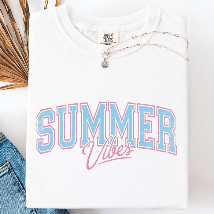 Summer Vibes Beach Ready Vacation Sunshine Summer Fun All Day Comfort Colors Tee