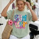 XL Bay Light Sage Summer Vibes Colorful Beach Ready Vacation Sunshine Summer Fun Comfort Colors Tee