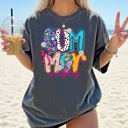 Large Pepper Dark Gray Summer Vibes Colorful Beach Ready Vacation Sunshine Summer Fun Comfort Colors Tee