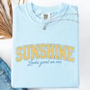 XXL Chambray Baby Blue Sunshine Looks Good On Me Beach Ready Vacation Sunshine Summer Fun Comfort Colors Tee
