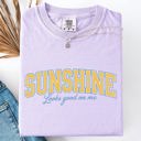 Large Orchid Light Purple Sunshine Looks Good On Me Beach Ready Vacation Sunshine Summer Fun Comfort Colors Tee
