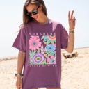 XXXL Berry Red Sunshine State Of Mind Beach Vibes Flowers Colorful Summer Tropical Comfort Colors Tee