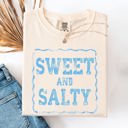 Large Ivory Cream Sweet And Salty Sassy Beach Ready Vacation Sunshine Summer Fun Comfort Colors Tee