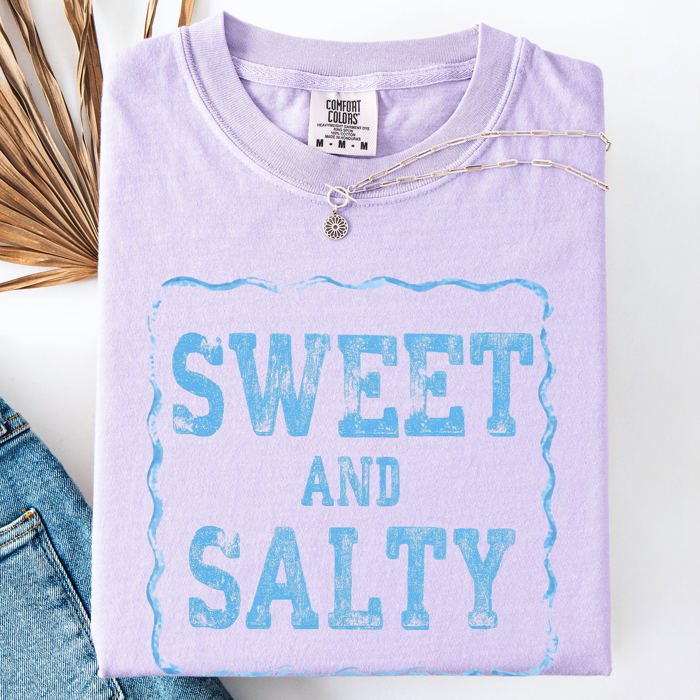 Sweet And Salty Sassy Beach Ready Vacation Sunshine Summer Fun Comfort Colors Tee