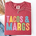  Tacos And Margs Margaritas Fun Party Beach Vibes Edition Graphic Comfort Colors Tee