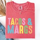  Tacos And Margs Margaritas Fun Party Beach Vibes Edition Graphic Comfort Colors Tee