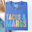 XXL Flo Blue Tacos And Margs Margaritas Fun Party Beach Vibes Edition Graphic Comfort Colors Tee