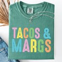 Small Light Green Tacos And Margs Margaritas Fun Party Beach Vibes Edition Graphic Comfort Colors Tee