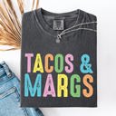 XXL Pepper Dark Gray Tacos And Margs Margaritas Fun Party Beach Vibes Edition Graphic Comfort Colors Tee