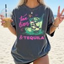  Tan Lines And Tequila Margarita Beach Ready Vacation Sunshine Summer Fun Comfort Colors Tee