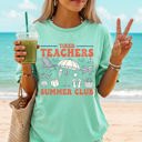 Large Island Reef Green Tired Teachers Summer Club Beach Ready Vacation Sunshine Summer Fun Comfort Colors Tee