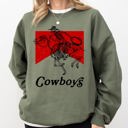 XXL Military Green Cowboy Killer Skeleton Horse Cowgirl Western Graphic Limited Edition Premium Sweatshirt
