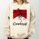 Small Sand Cowboy Killer Skeleton Horse Cowgirl Western Graphic Limited Edition Premium Sweatshirt