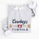 Large Ash Light Gray Cowboys And Tequila Retro Beer Vintage Cowboy Wild West Cozy Graphic Vintage Edition Sweatshirt