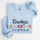 XXL Light Blue Cowboys And Tequila Retro Beer Vintage Cowboy Wild West Cozy Graphic Vintage Edition Sweatshirt