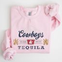 XXXL Light Pink Cowboys And Tequila Retro Beer Vintage Cowboy Wild West Cozy Graphic Vintage Edition Sweatshirt