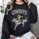 XXL Black Rugged Cowboys Bronco Rider Western Horse Graphic Vintage Heritage Edition Sweatshirt