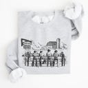 XL Ash Light Gray Cowboys Ranch Cowgirls Western Country Lifestyle Scene Artwork Graphic Sweatshirt