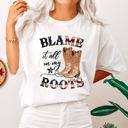  Blame It All On My Roots, Cowboy, Garth, Western Comfort Colors Graphic Tee Deluxe Edition