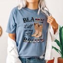 XXL Blue Jean Blame It All On My Roots, Cowboy, Garth, Western Comfort Colors Graphic Tee Deluxe Edition