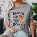 Large Granite Light Gray Blame It All On My Roots, Cowboy, Garth, Western Comfort Colors Graphic Tee Deluxe Edition