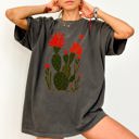 Large Pepper Dark Gray Desert Cactus Succulent Western Plants Southwest Desert Scene Graphic Elements Comfort Colors Tee