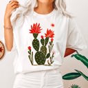 Large White Desert Cactus Succulent Western Plants Southwest Desert Scene Graphic Elements Comfort Colors Tee