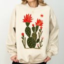 Small Sand Desert Cactus Succulent Country Western Plants Nature Inspired Artwork Collection Sweatshirt