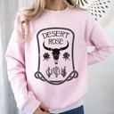 XXXL Light Pink Desert Rose Western Cowgirl Cowboy Spirit Heritage Frontier Style Graphic Sweatshirt