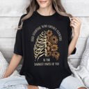 Medium Black Find Someone Who Grows Flowers Skeleton Cowgirl Graphic Illustration Comfort Colors Tee