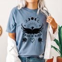 Large Blue Jean Free Bird Western Country Rock Music Bird Cowboy Vintage Distressed Graphic Artwork Comfort Colors Tee