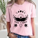 XXL Blossom Light Pink Free Bird Western Country Rock Music Bird Cowboy Vintage Distressed Graphic Artwork Comfort Colors Tee