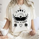 Large Ivory Cream Free Bird Western Country Rock Music Bird Cowboy Vintage Distressed Graphic Artwork Comfort Colors Tee
