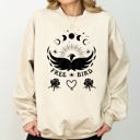 Large Sand Free Bird Western Country Rock Music Cowboy Inspired Graphic Vintage Concert Sweatshirt